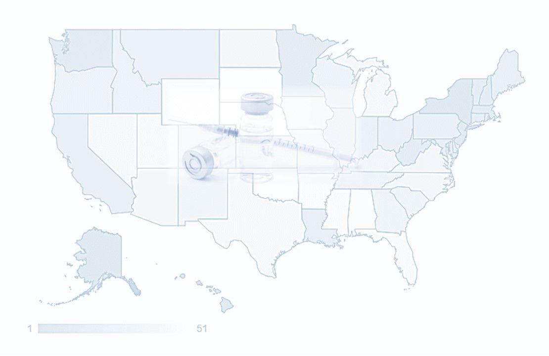 US Vaccination Rates Ranked by State