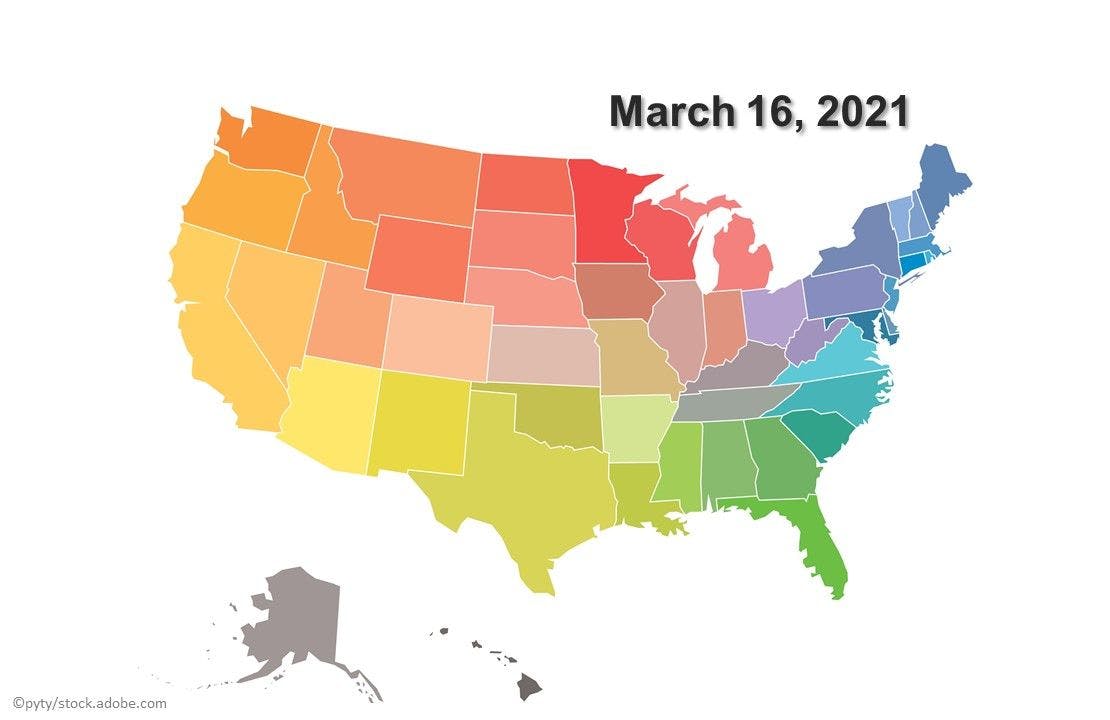 Top 10 States: Percentage of Population Fully Vaccinated 