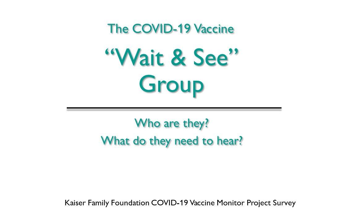 The COVID-19 Vaccine "Wait and See Group: Who are they? 