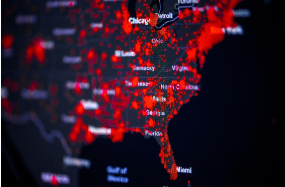 covid-19 America map